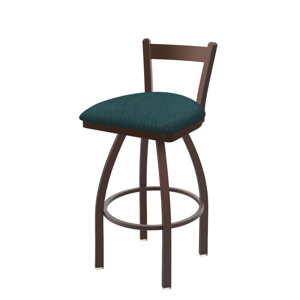 821 Catalina 30" Low Back Swivel Bar Stool with Bronze Finish and Graph Tidal Seat. Picture 1