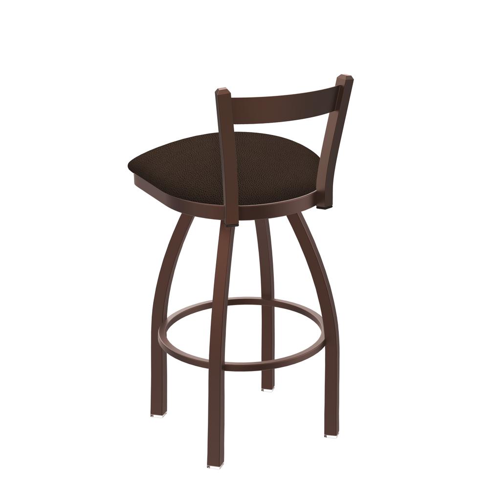 821 Catalina 30" Low Back Swivel Bar Stool with Bronze Finish and Rein Coffee Seat. Picture 2