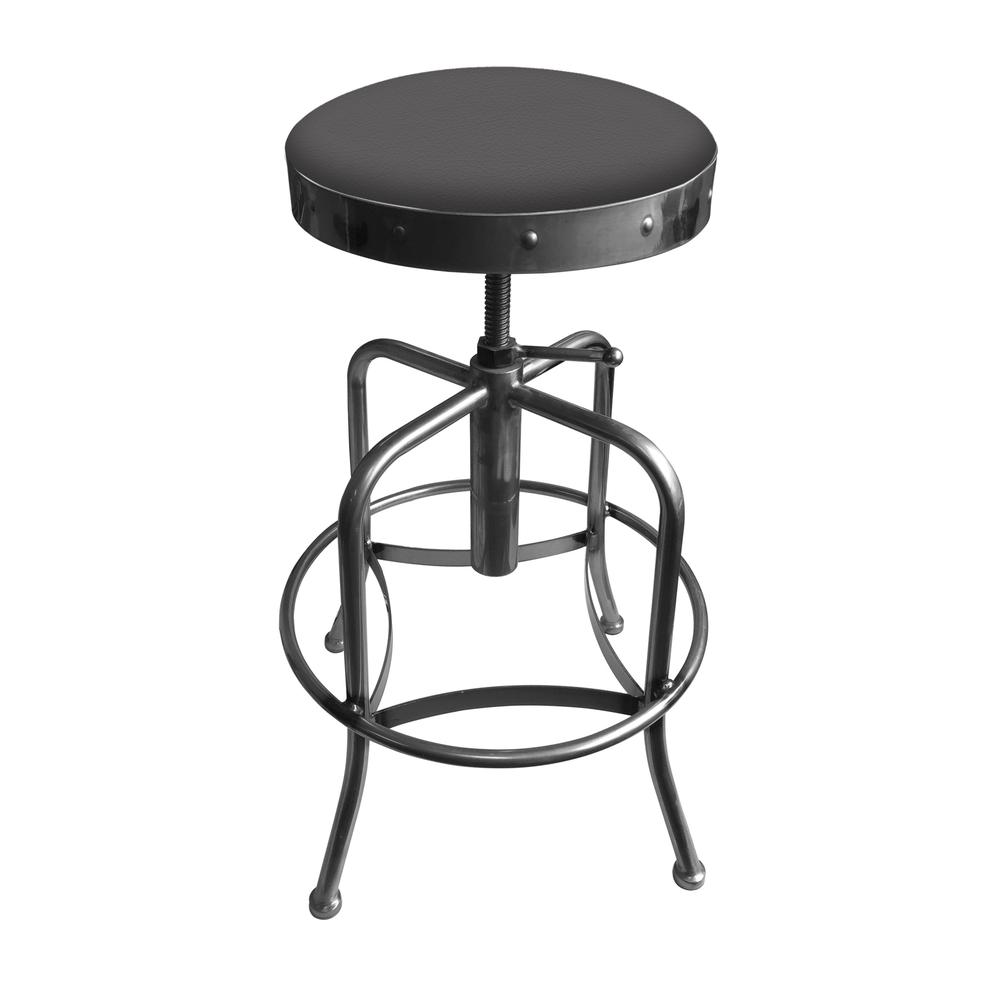 910 Industrial-Adjustable Stool with Clear Coat Finish and Canter Storm Seat. Picture 1