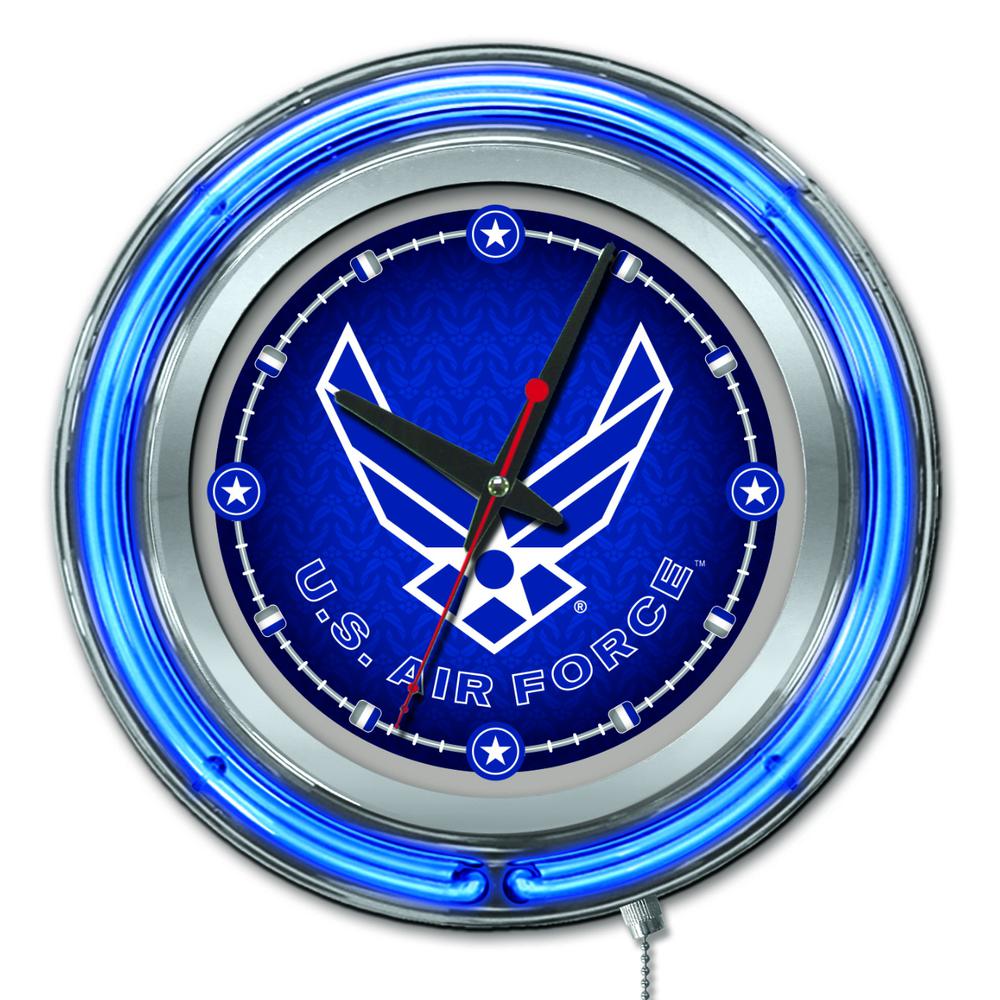 U.S. Air Force Neon Clock. Picture 1