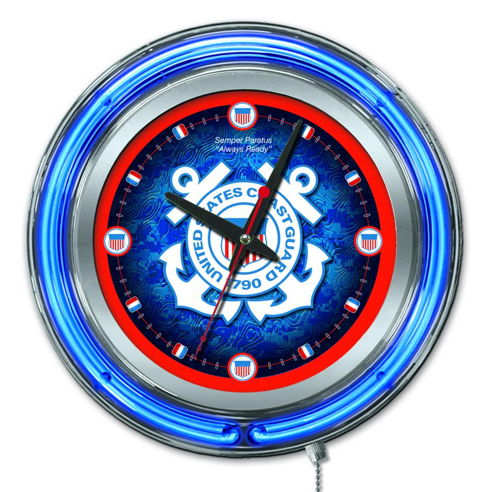 U.S. Coast Guard Neon Clock. The main picture.