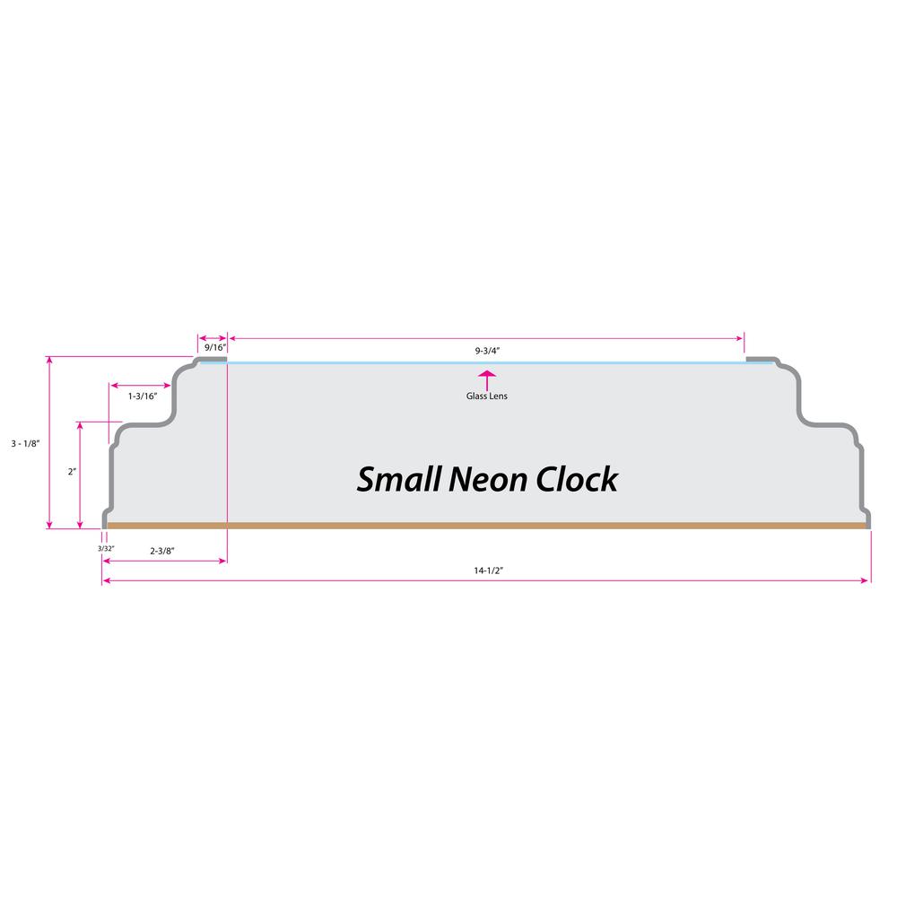 Northern Illinois Neon Clock. Picture 3