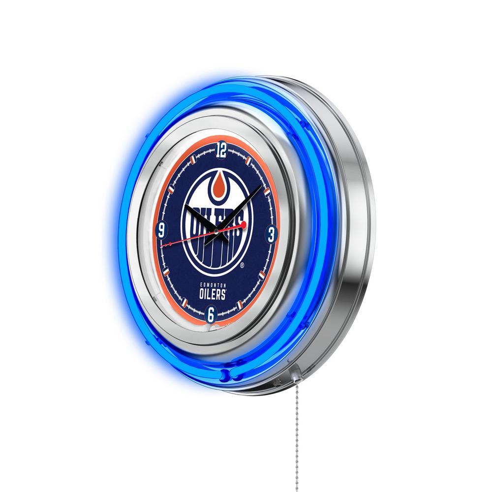 Edmonton Oilers Neon Clock. Picture 2