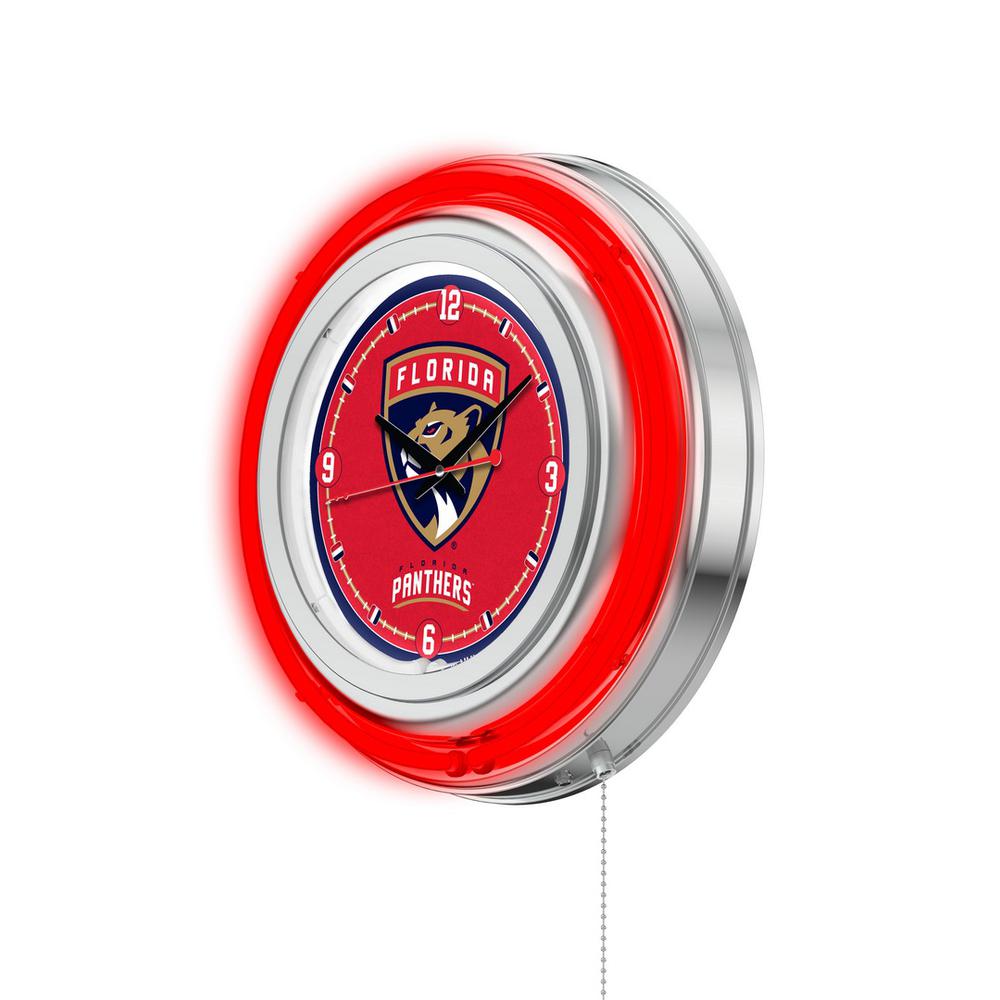 Florida Panthers Neon Clock. Picture 2