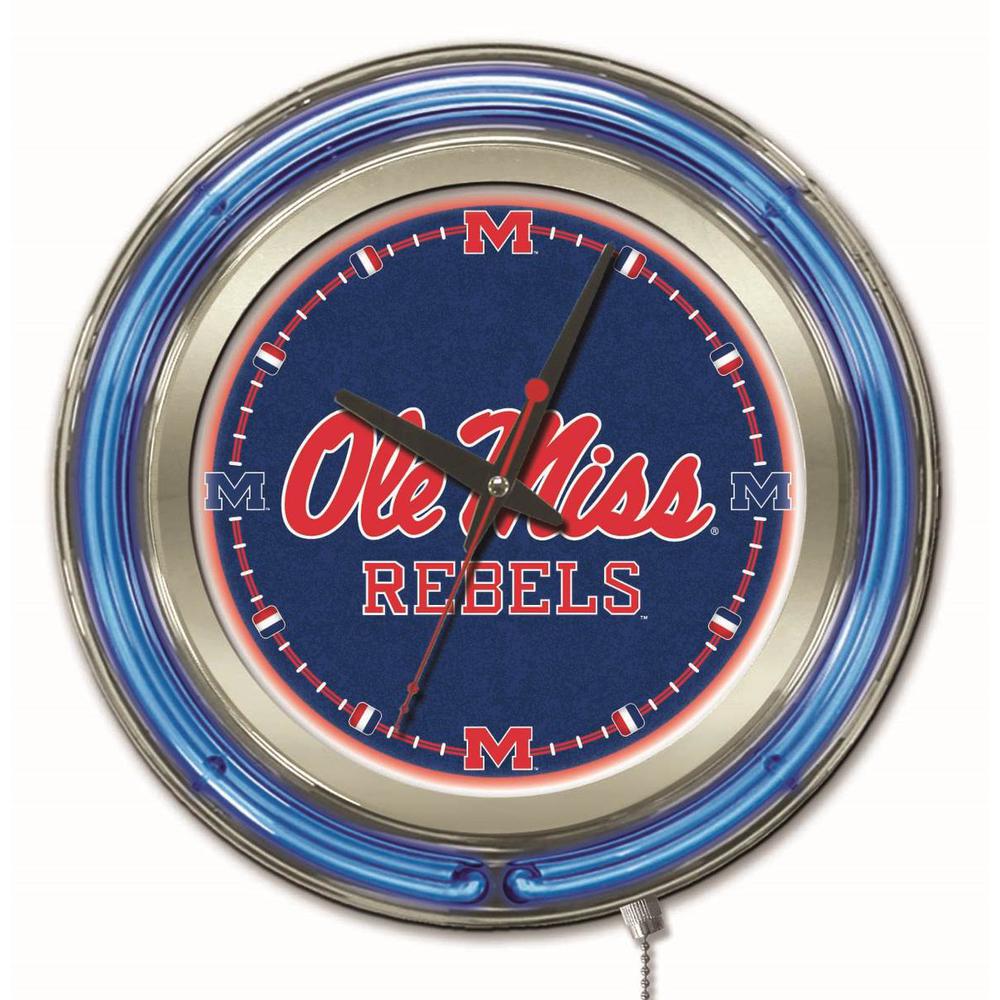 Ole' Miss Neon Clock. Picture 1