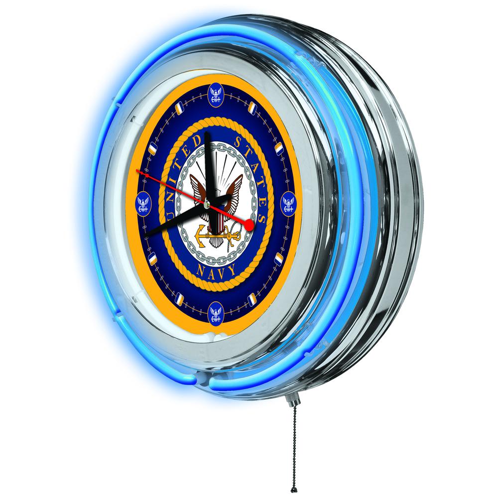 U.S. Navy Neon Clock. Picture 2
