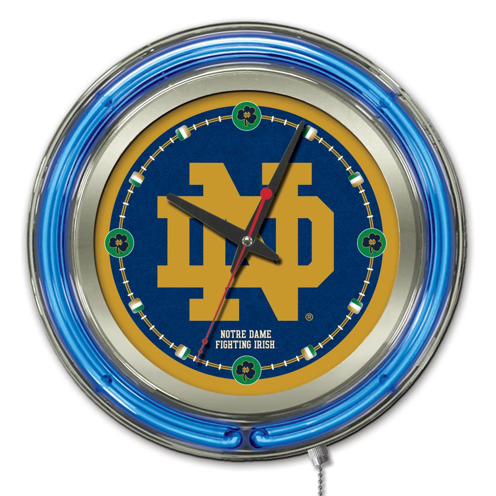 Notre Dame (ND) Neon Clock. Picture 1