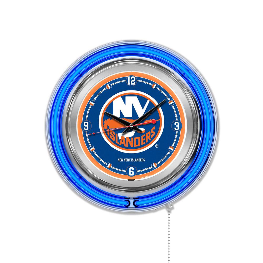 New York Islanders Neon Clock. Picture 1