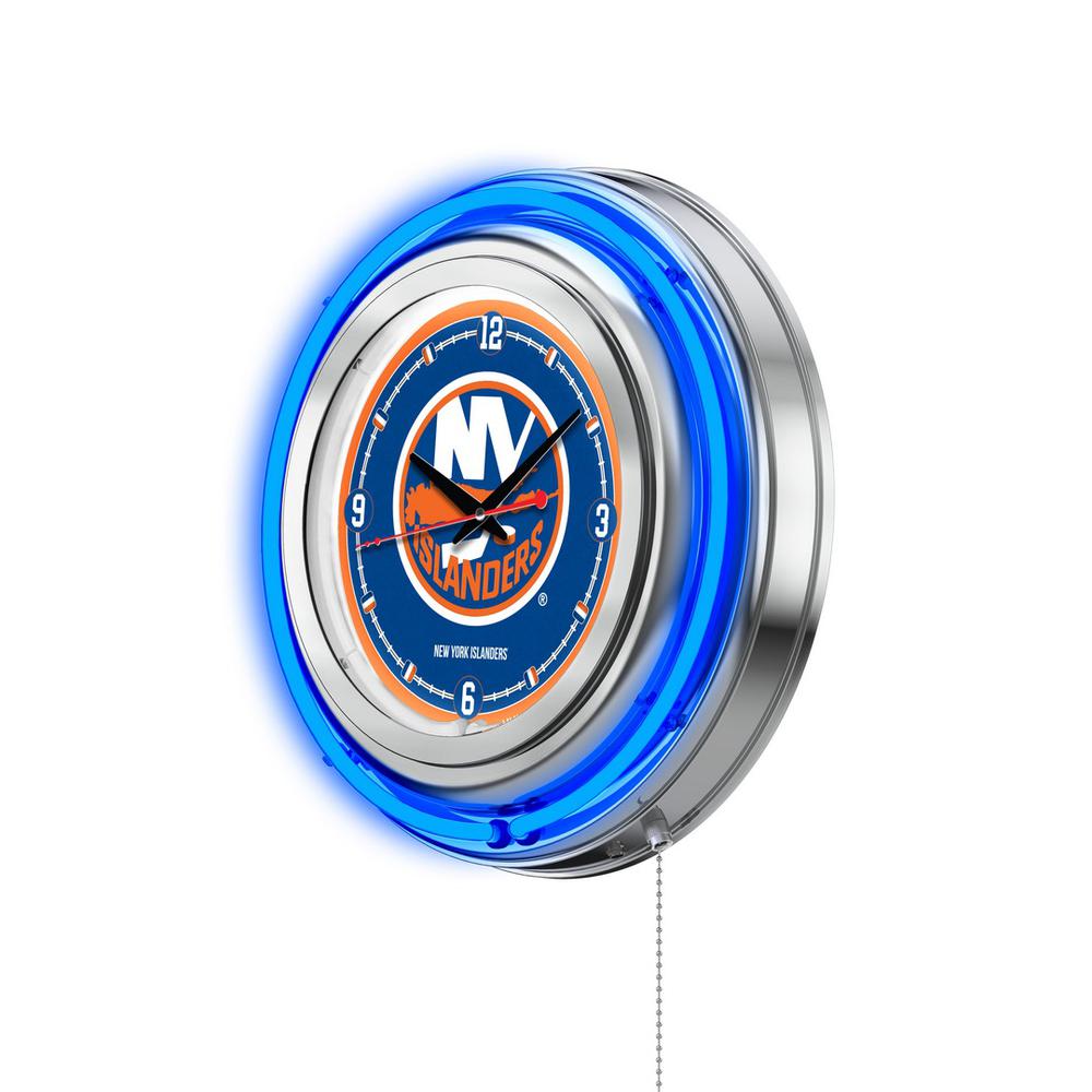 New York Islanders Neon Clock. Picture 2