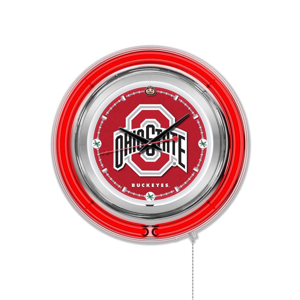 Ohio State Neon Clock. Picture 1