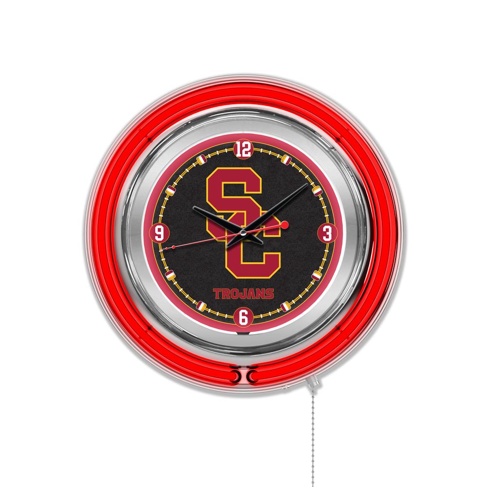 USC Trojans Neon Clock. Picture 1