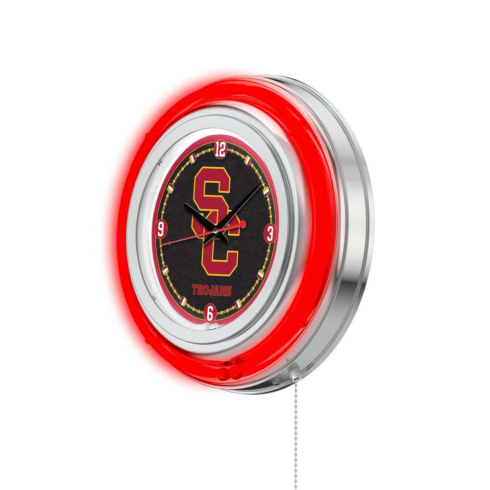 USC Trojans Neon Clock. Picture 2