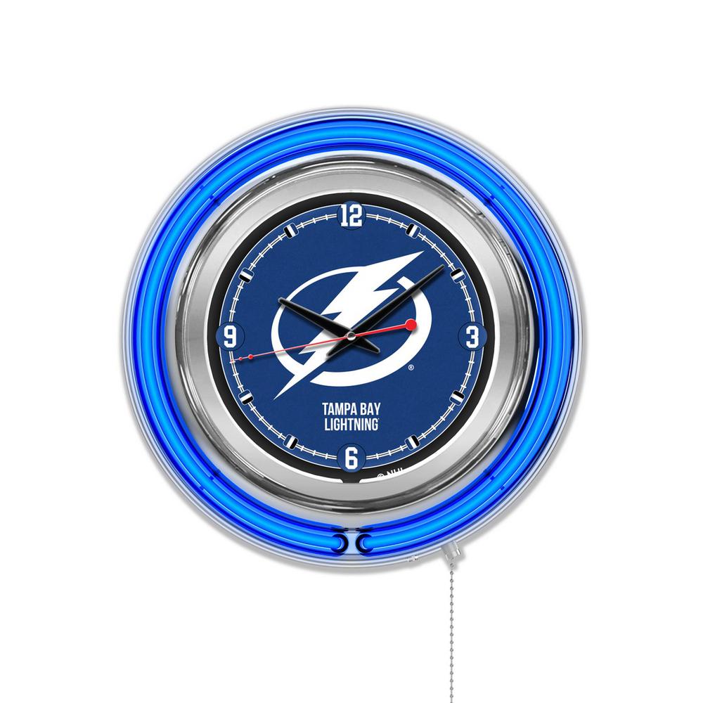 Tampa Bay Lightning Neon Clock. Picture 1