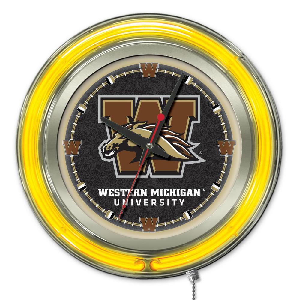 Western Michigan Neon Clock. Picture 1