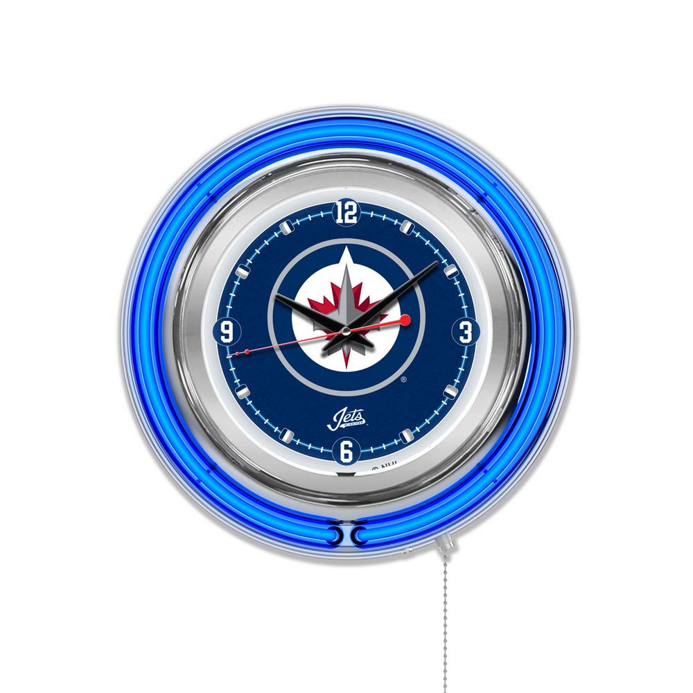 Winnipeg Jets Neon Clock. Picture 1