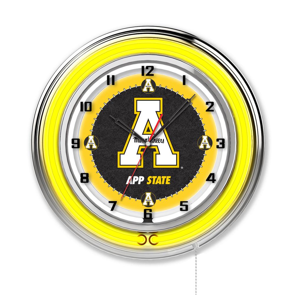 Appalachian State 19" Neon Clock. The main picture.