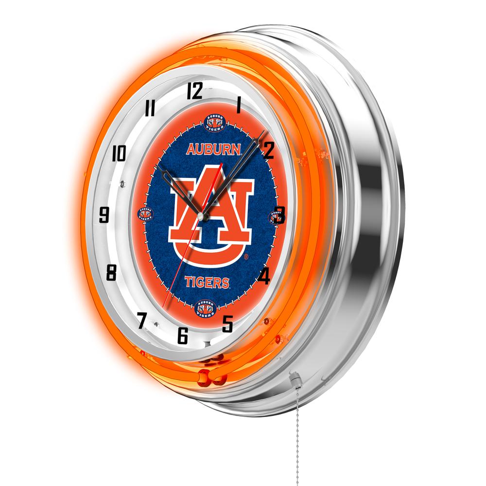 Auburn 19" Neon Clock. Picture 2