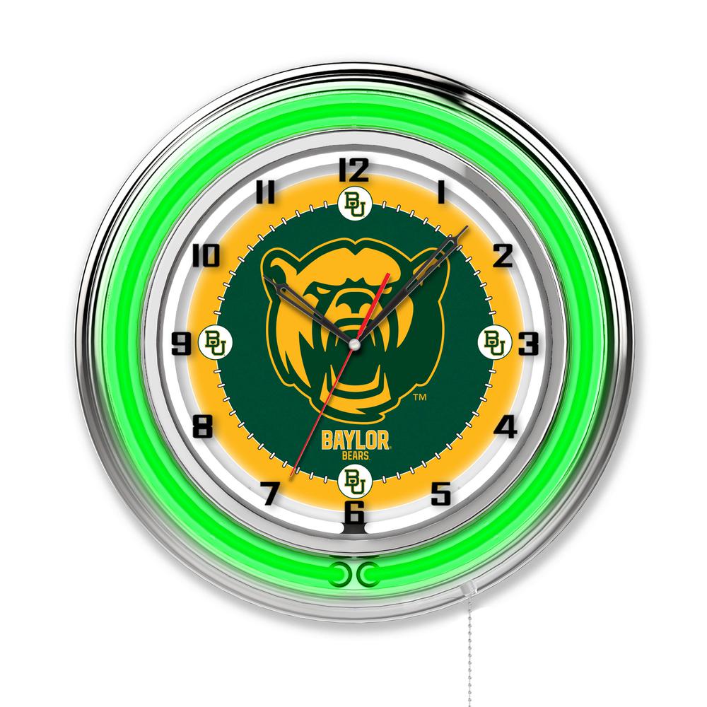 Baylor 19" Neon Clock. Picture 1
