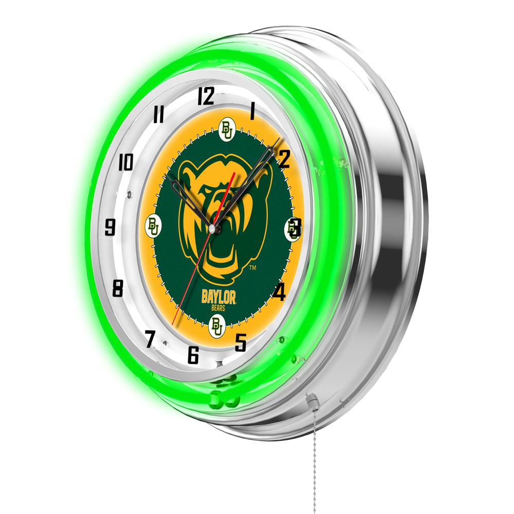 Baylor 19" Neon Clock. Picture 2