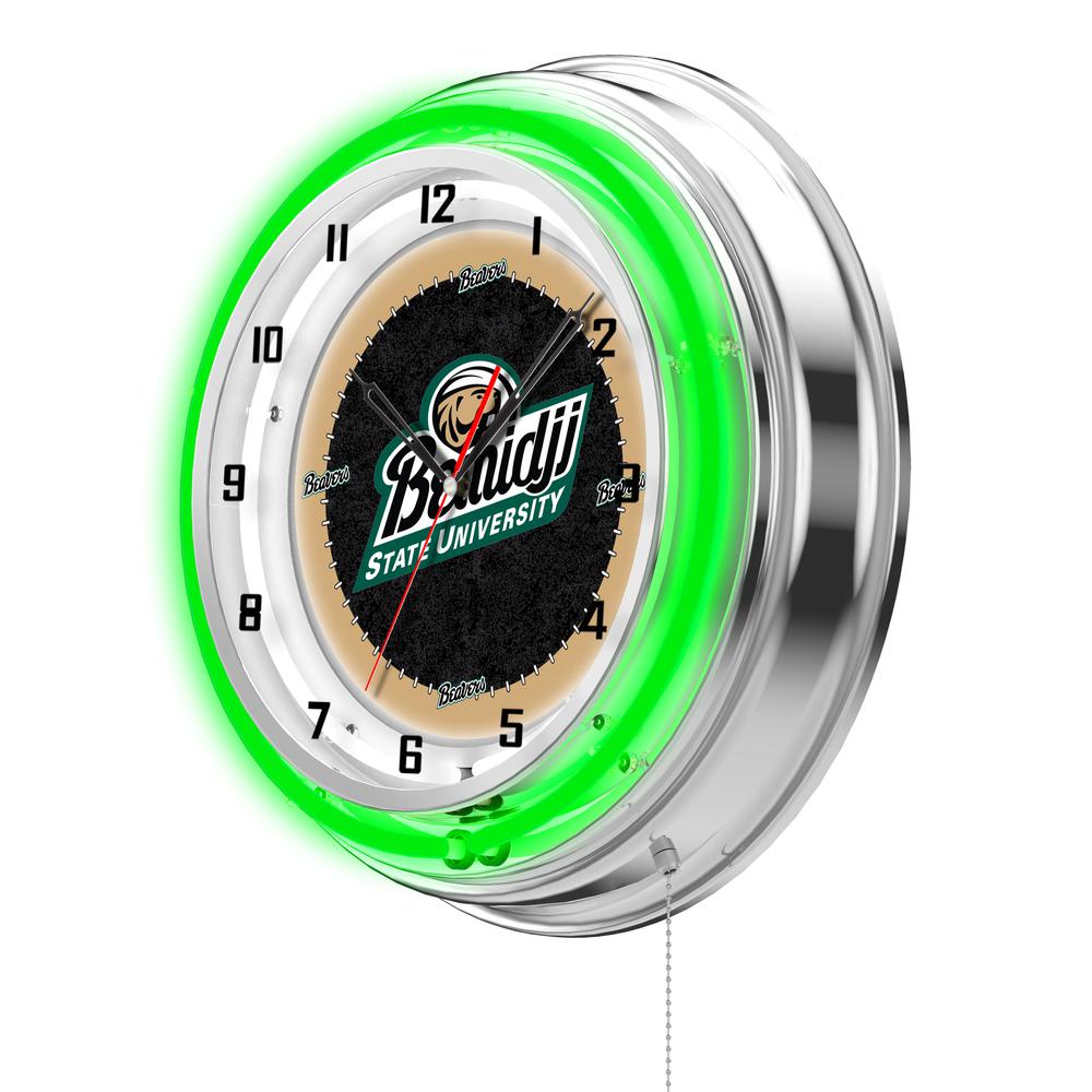 Bemidji State 19" Neon Clock. Picture 2
