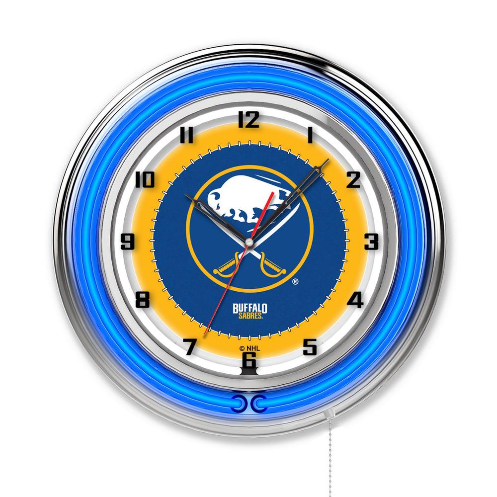 Buffalo Sabres 19" Neon Clock. Picture 1