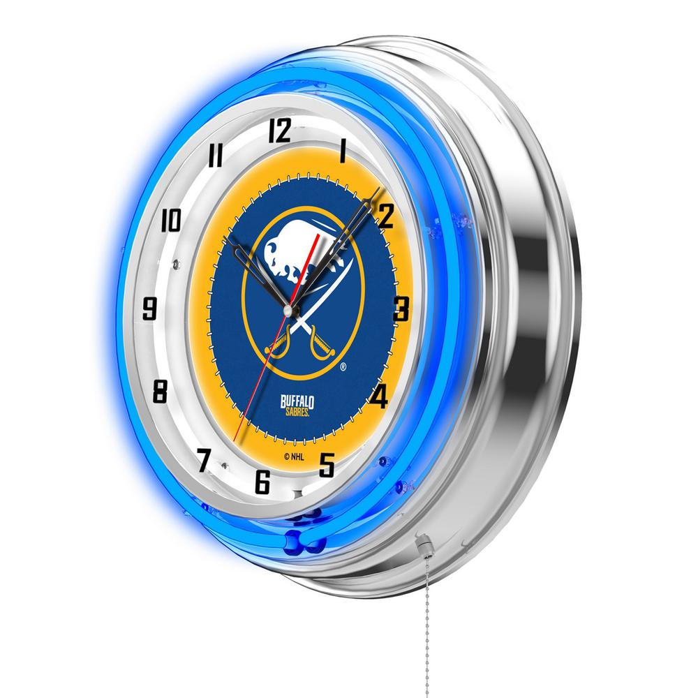 Buffalo Sabres 19" Neon Clock. Picture 2