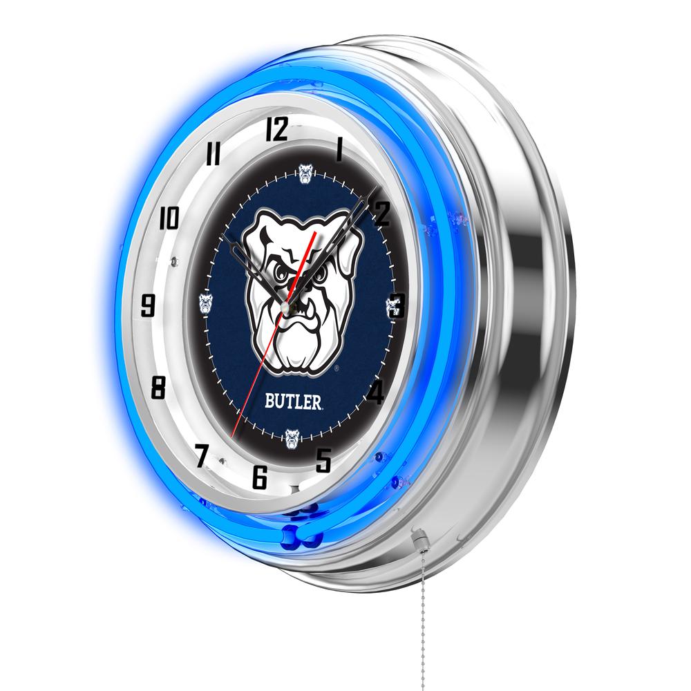 Officially Licensed Butler University Double Neon 19" Clock. Picture 2