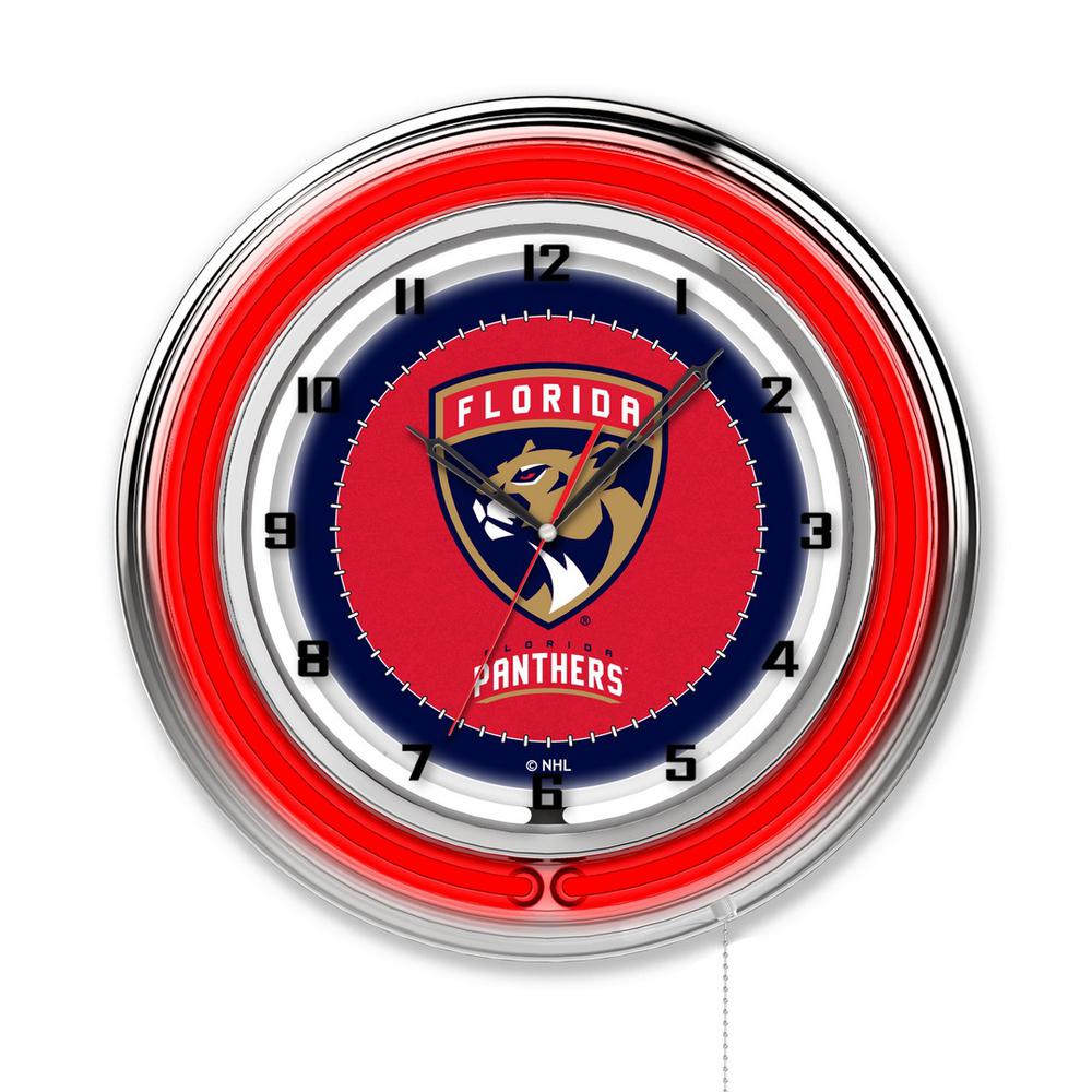Florida Panthers 19" Neon Clock. Picture 1
