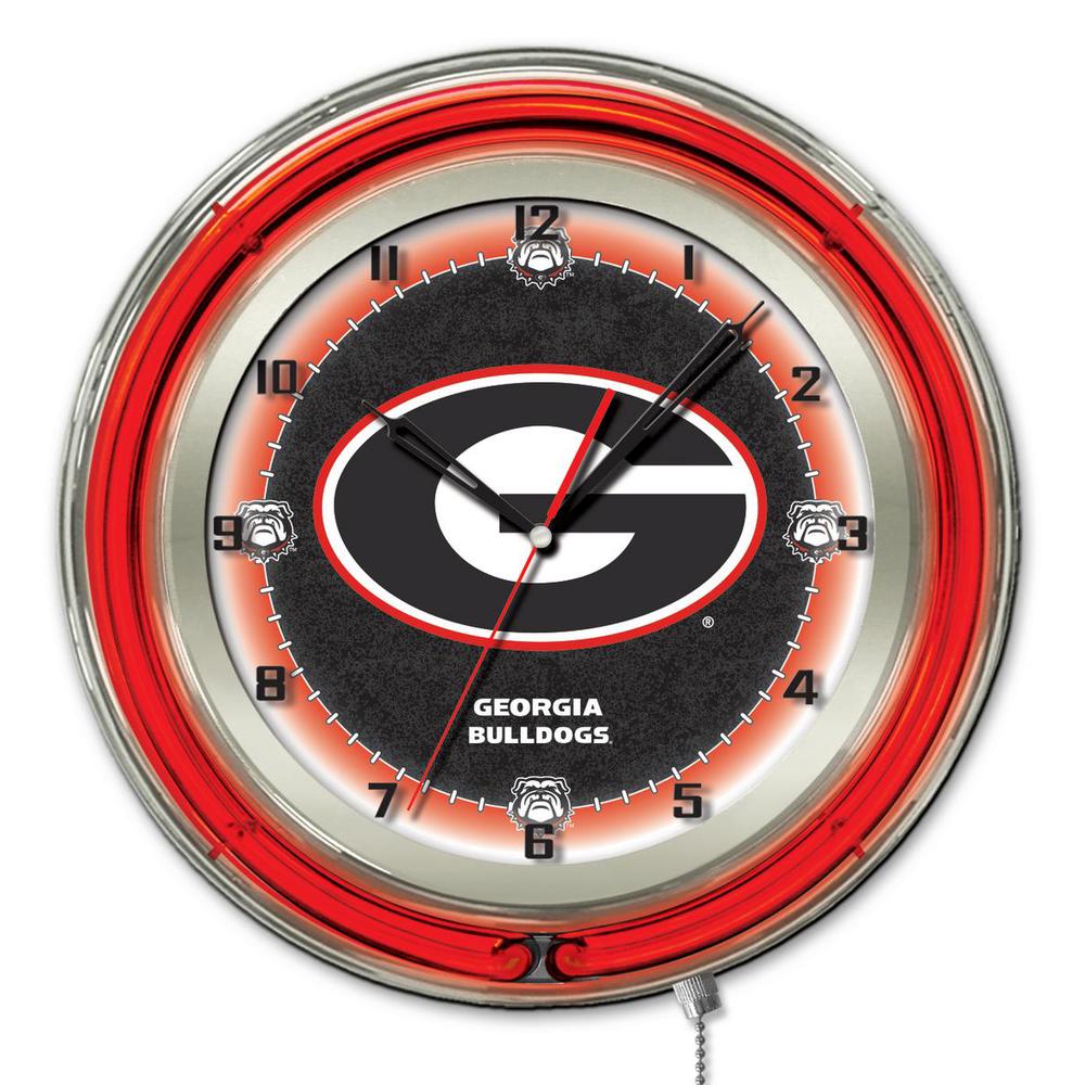 Georgia "G" 19" Neon Clock. Picture 1