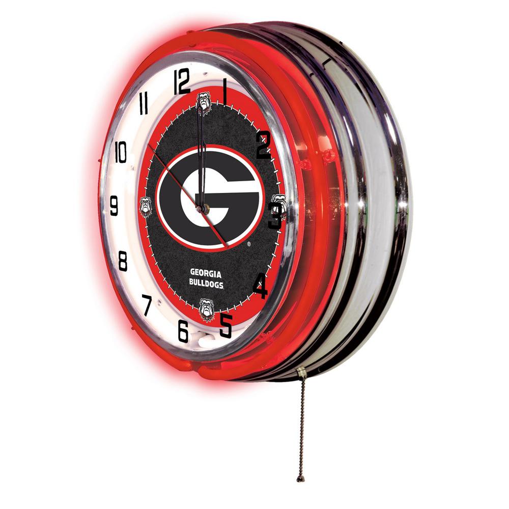 Georgia "G" 19" Neon Clock. Picture 2