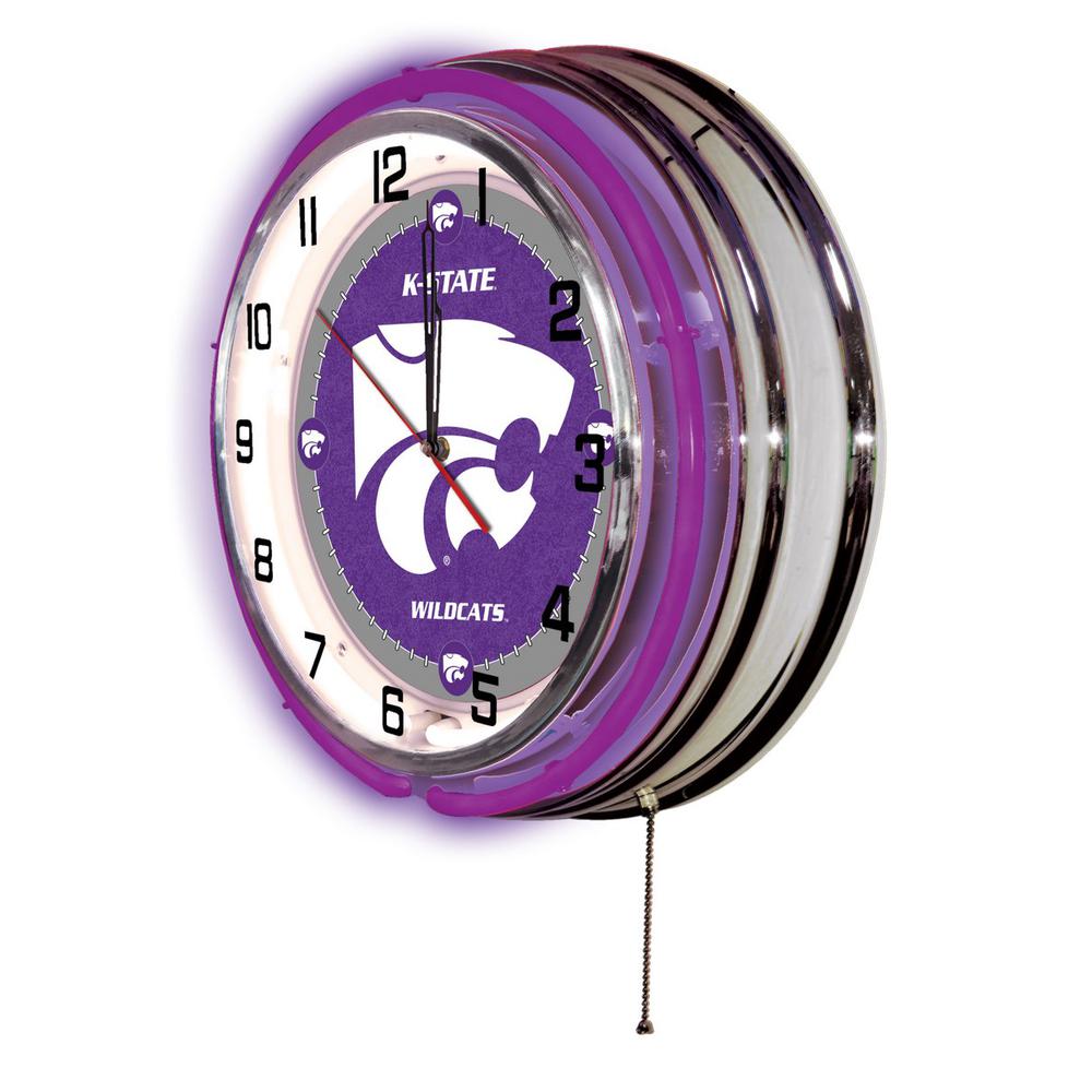 Kansas State 19" Neon Clock. Picture 2