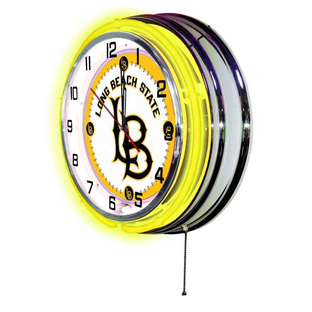 Long Beach State University 19" Neon Clock. Picture 2