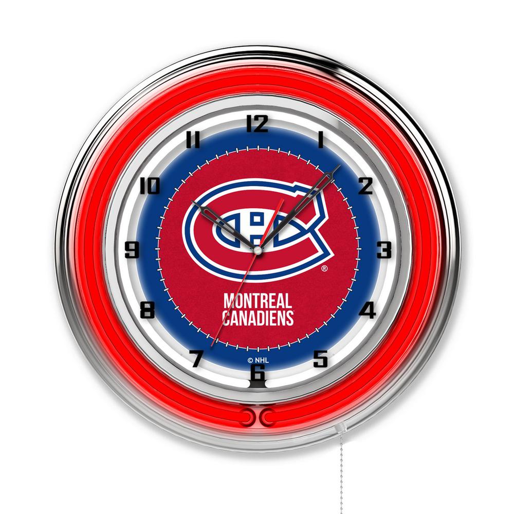 Montreal Canadiens 19" Neon Clock. Picture 1