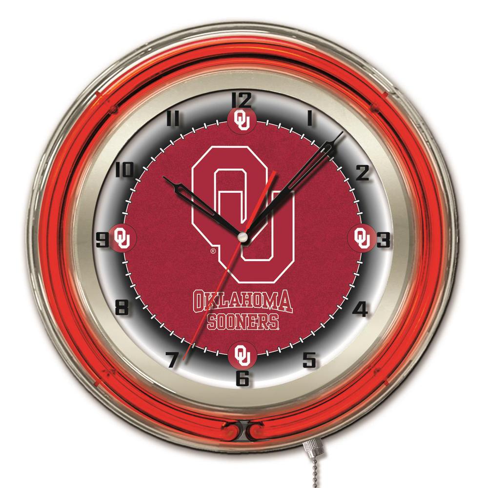 Oklahoma 19" Neon Clock. Picture 1