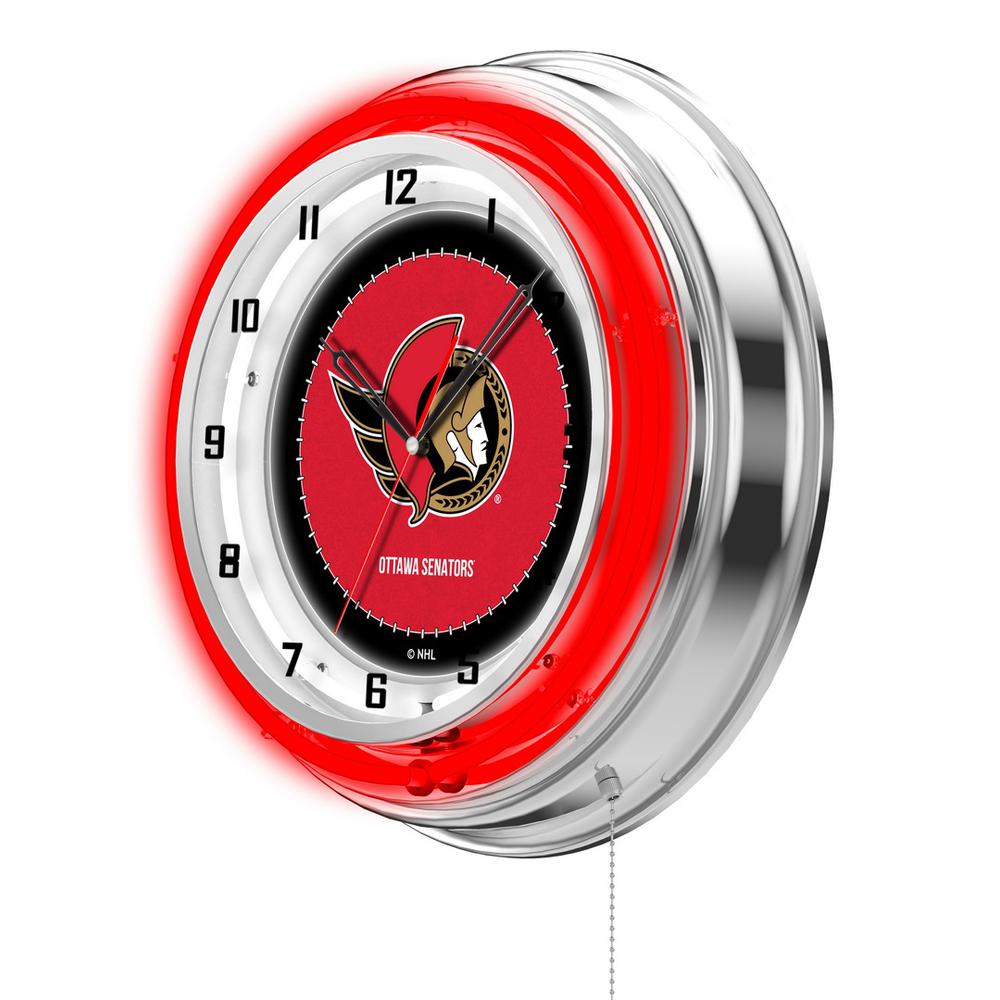 Ottawa Senators 19" Neon Clock. Picture 2