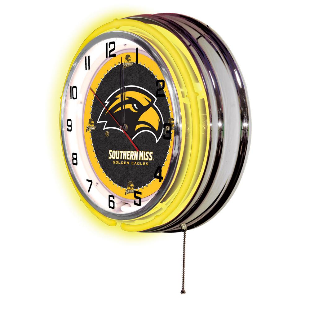 Southern Miss 19" Neon Clock. Picture 2