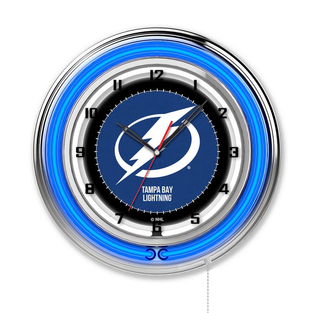 Tampa Bay Lightning 19" Neon Clock. Picture 1