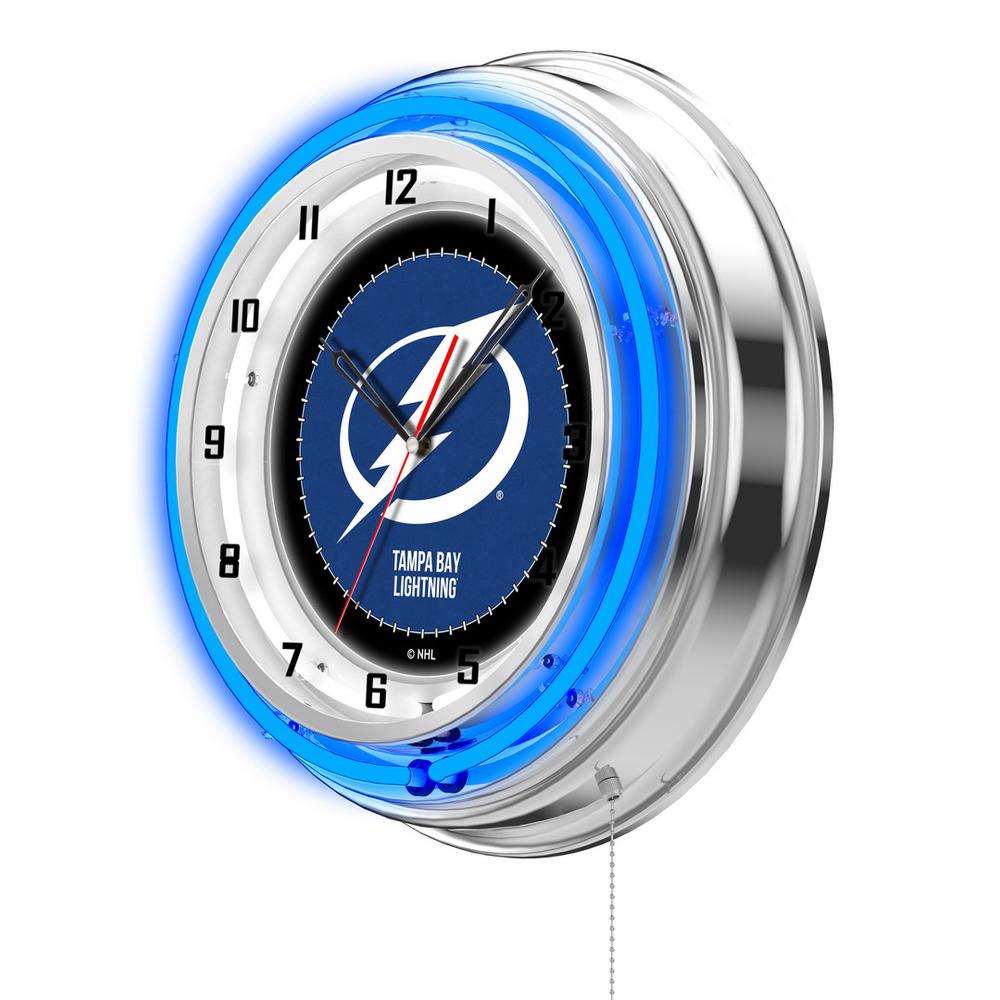 Tampa Bay Lightning 19" Neon Clock. Picture 2