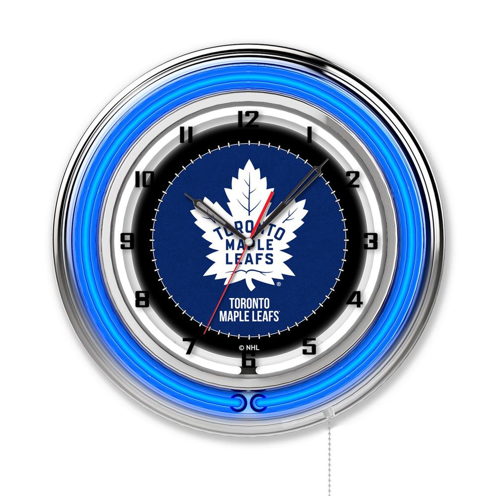 Toronto Maple Leafs 19" Neon Clock. Picture 1