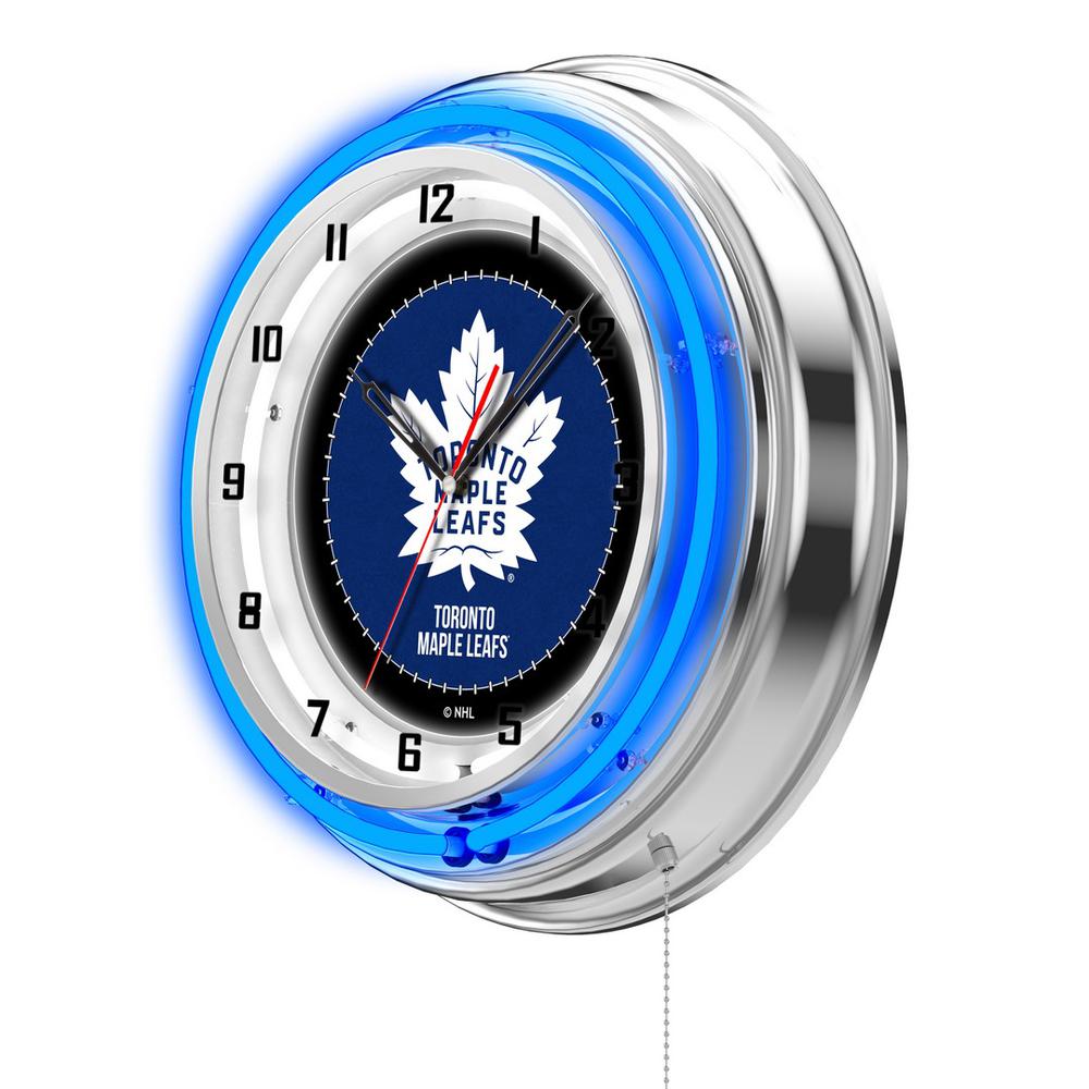 Toronto Maple Leafs 19" Neon Clock. Picture 2