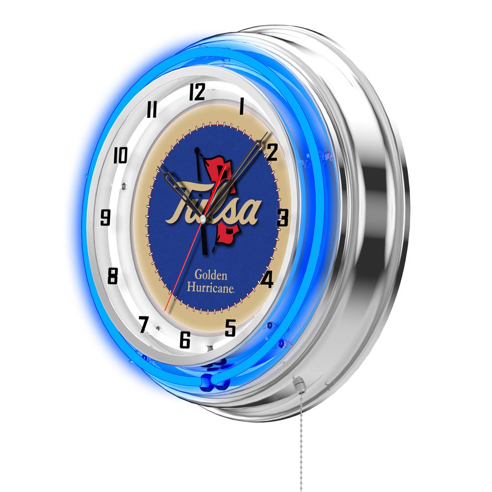 Tulsa 19" Neon Clock. Picture 2
