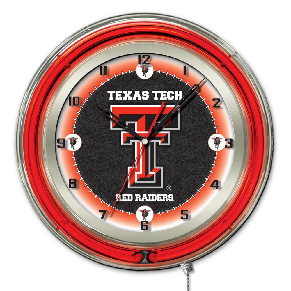 Texas Tech 19" Neon Clock. Picture 1