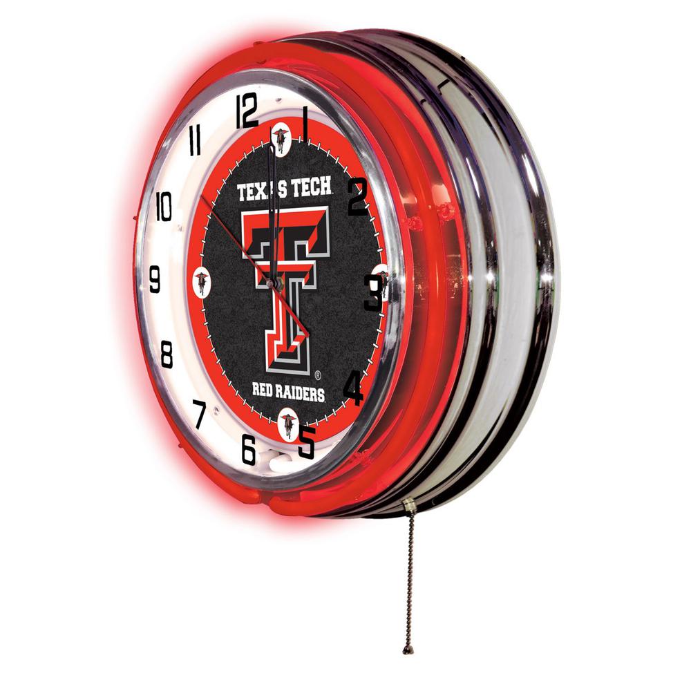 Texas Tech 19" Neon Clock. Picture 2
