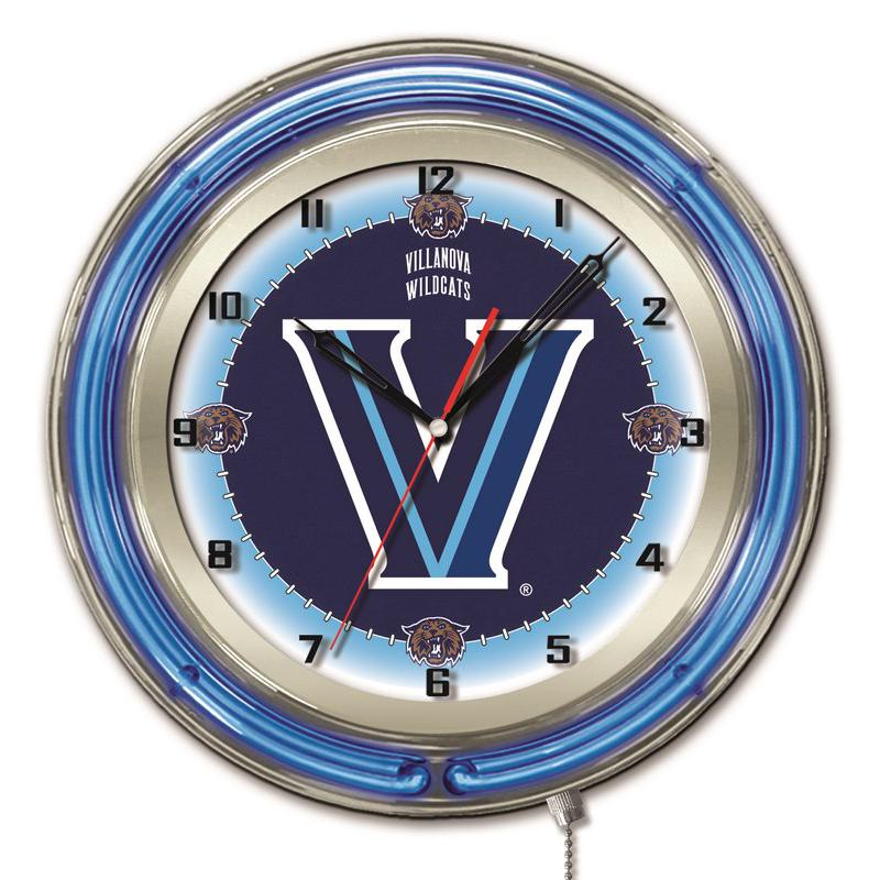 Villanova University 19" Neon Clock. Picture 1