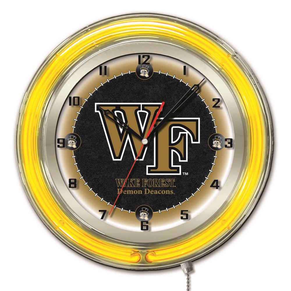Wake Forest 19" Neon Clock. Picture 1