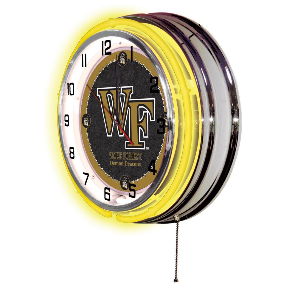 Wake Forest 19" Neon Clock. Picture 2