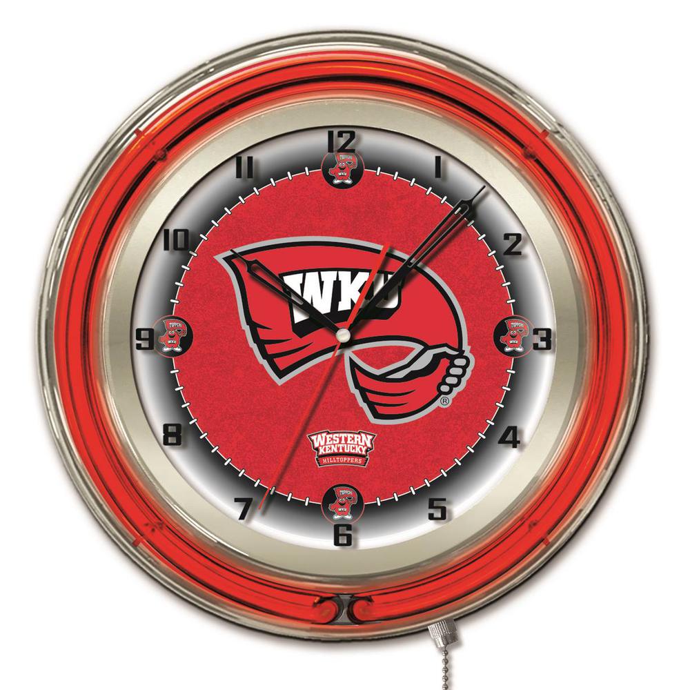 Western Kentucky 19" Neon Clock. Picture 1