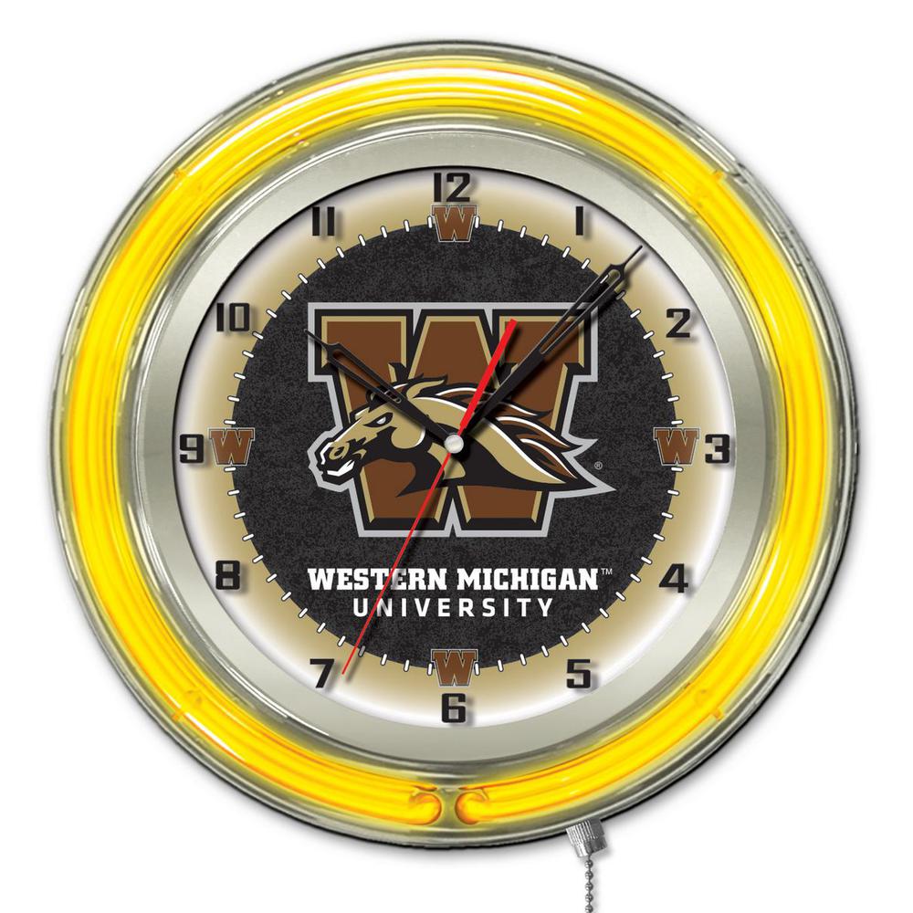 Western Michigan 19" Neon Clock. Picture 1