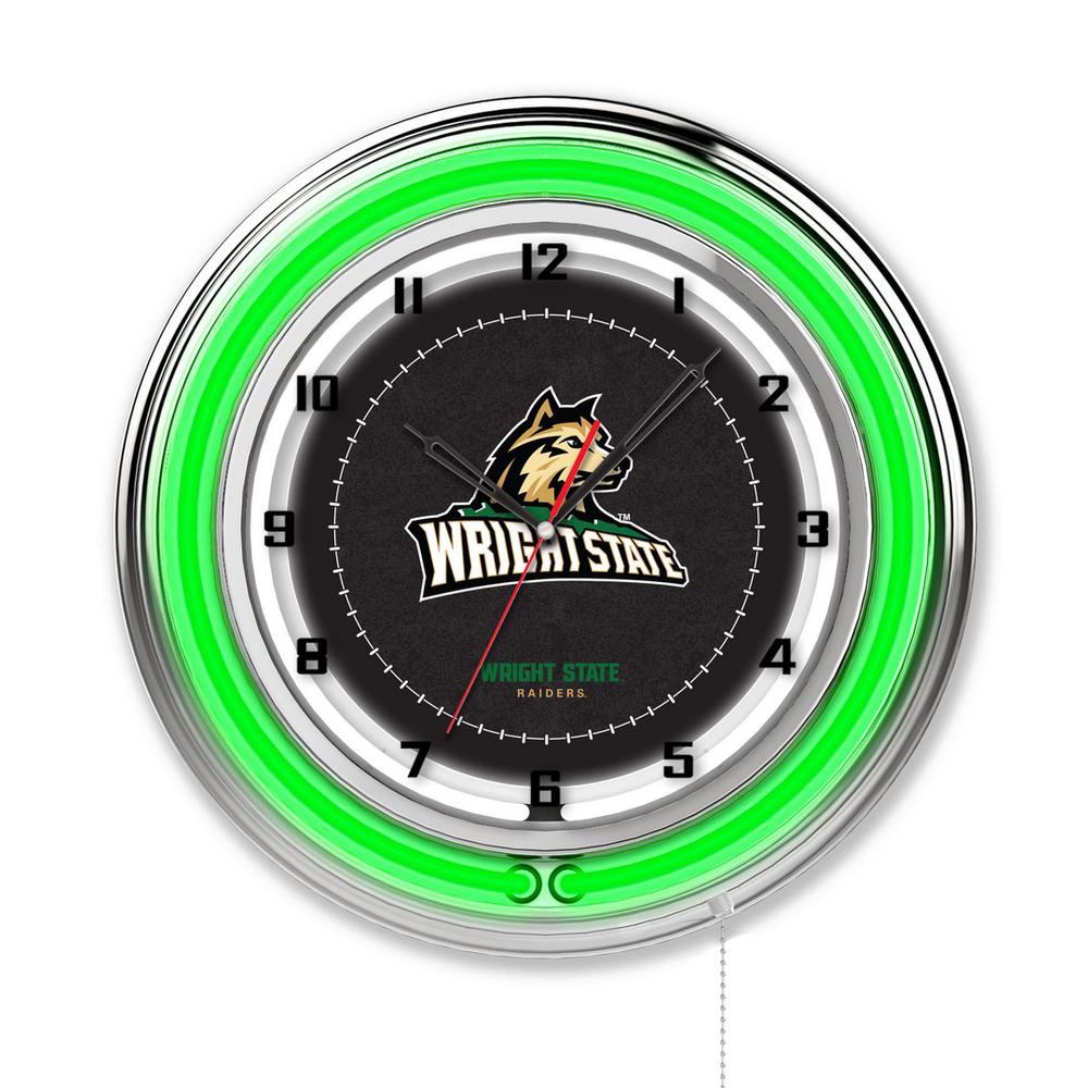 Wright State 19" Neon Clock. Picture 1