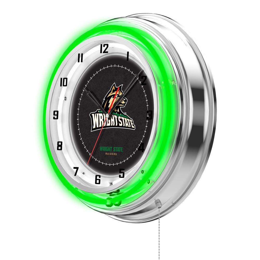 Wright State 19" Neon Clock. Picture 2